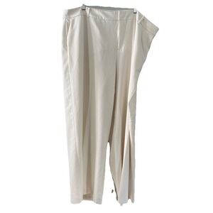 Eloquii Pleated High Rise Wide Leg Dress Pants Trouser Womens 26 Stretch Office